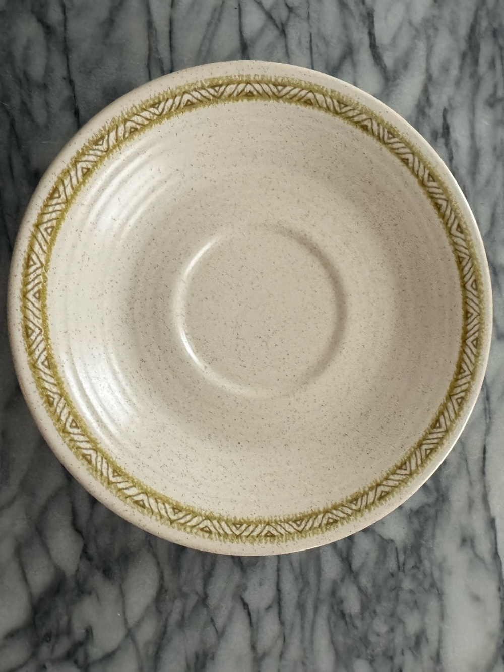 Vintage MCM Hacienda Green Earthenware Ovensafe Saucer